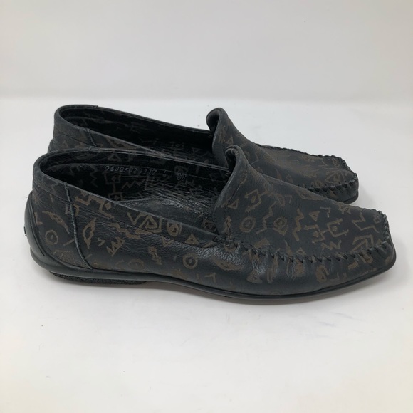 Arche Shoes - Arche Nubuck Loafers Shoe Size 9 Black hieroglyphs